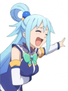 😂 c7b1797f Aqua Konosuba Anime, Konosuba, Aqua, Personnage, Drôle, Mignon, Isekai telegram sticker