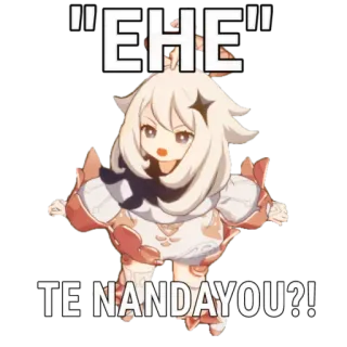 😠 ce4f83fb Paimon Genshin Impact "EHE" TE NANDAYOU?! Anime, Jeu vidéo, Genshin Impact, Paimon, Ehe, Te Nandayo telegram sticker