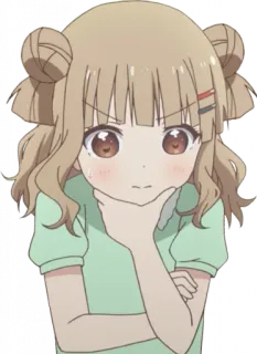 🤔 d6dbef8f Animé, Fille, Réflexion, Mignon, Personnage, Dessin animé telegram sticker