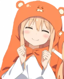 😘 f7442c50 Umaru Doma Himouto! Umaru-chan animé, umaru, himouto, mignon, kawaii, ours, sweat à capuche telegram sticker