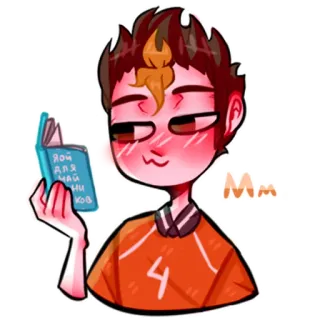 😏 5e9ca569 ЯОЙ ДЛЯ ЧАЙНИКОВ Anime, Libro, Haikyuu, Dibujo animado, Texto, Dibujo telegram sticker