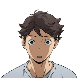 😦 4322c33f Oikawa Tooru Haikyuu!! 애니메이션, 하이큐, 오이카와, 오이카와 토오루, 캐릭터, 스티커, 충격 telegram sticker