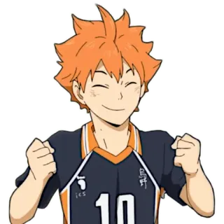 👍 e97b9c8f Hinata Shoyo Haikyuu!! 히나타, 하이큐!!, 애니, 만화, 배구, 스포츠 애니 telegram sticker