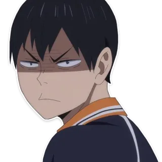 🤨 09e2aef3 Tobio Kageyama Haikyuu!! 动漫, 生气, 影山, 飞雄, 排球少年, 排球 telegram sticker