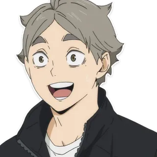 🤩 711ce3b5 Koshi Sugawara Haikyuu 动漫, 排球少年, 菅原, 孝支, 排球 telegram sticker