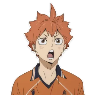 😍 b78b87a0 Hinata Shoyo Haikyuu!! 动漫, 排球少年, 日向, 翔阳, 排球 telegram sticker