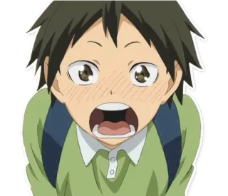 😍 b8f33230 Yamaguchi Tadashi Haikyuu!! 动漫, 震惊, 可爱, 排球少年, 山口, 忠 telegram sticker