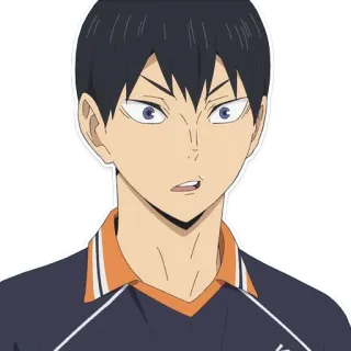 😯 cf01a612 Tobio Kageyama Haikyuu!! 动漫, 排球, 排球少年, 影山, 飞雄 telegram sticker