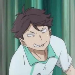😤 131cd461 Oikawa Tooru Haikyuu!! anime, haikyuu, oikawa tooru, funny face, sports, volleyball telegram sticker