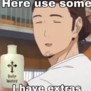 🙏 1bc7005d Here use some
I have extras holy water, religion, anime telegram sticker