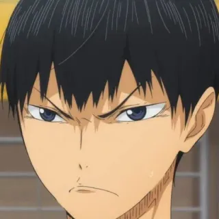 😤 61bd64b6 Tobio Kageyama Haikyu!! anime, haikyuu, tobio kageyama, angry, cartoon telegram sticker