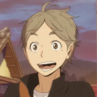 😁 87791426 Sugawara Koushi Haikyuu!! anime, haikyuu, sugawara, koushi, cartoon, smiling telegram sticker