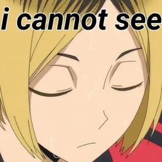 😑 8cabdb9f i cannot see anime, character, sad, expression telegram sticker