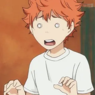 🥶 8d73d1aa Hinata Shoyo Haikyuu!! anime, haikyuu, hinata shoyo, shocked, surprised, cartoon telegram sticker