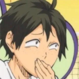 😂 c371c6dd Yamaguchi Tadashi Haikyuu!! anime, manga, yamaguchi, haikyuu, funny, reaction telegram sticker