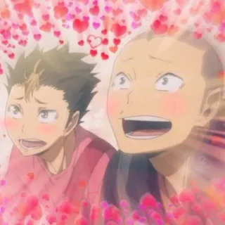 💞 ed3ed847 anime, characters, hearts, love, friendship telegram sticker
