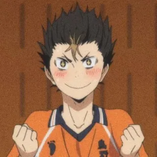 🏐 2b041dbc Yu Nishinoya Haikyuu!! อนิเมะ, ไฮคิว, นิชิโนยะ, กีฬา, วอลเลย์บอล telegram sticker