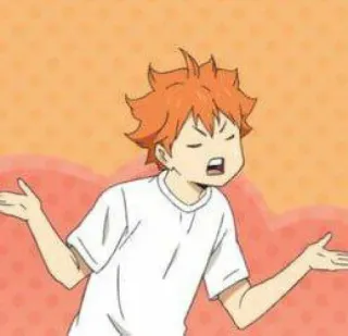 🏐 784b01b4 Hinata Haikyuu!! อนิเมะ, ไฮคิว, ฮินาตะ, สับสน, ยักไหล่ telegram sticker
