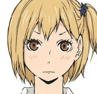 🏐 f7343814 อนิเมะ, ผู้หญิง, ตัวละคร, ผมบลอนด์, ภาพเหมือน, ไฮคิว telegram sticker