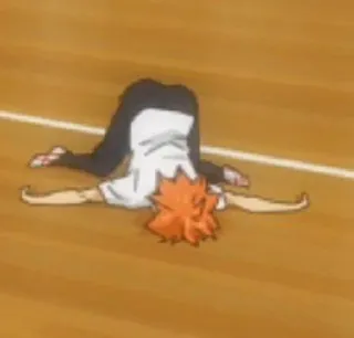 🌟 0f583543 Hinata Shoyo Haikyuu!! Anime, Haikyuu, Hinata Shoyo, Fracaso, Triste, Voleibol telegram sticker