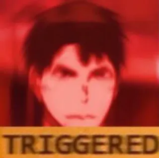 😡 aacb7791 TRIGGERED triggered, Meme, enojado, Anime telegram sticker