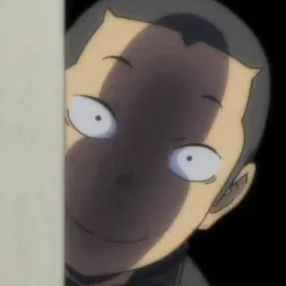 🙂 0605e072 アニメ, キャラクター, 不気味, 顔, 表情, 覗き見 telegram sticker