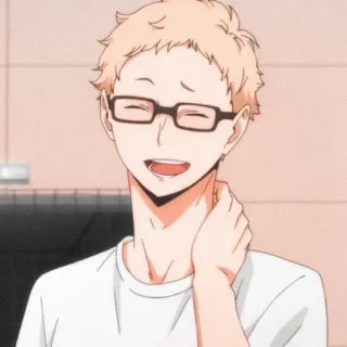 ๐ 66e187ae Kei Tsukishima Haikyuu!! anime, manga, haikyuu, kei tsukishima, tsukki, volleyball telegram sticker