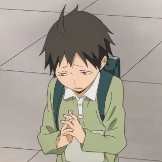 ๐ญ 97631276 anime, boy, cute, school telegram sticker