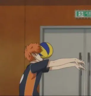 ๐ 9d4e417c Hinata Shoyo Haikyuu anime, volleyball, sports, Haikyuu, Hinata Shoyo telegram sticker