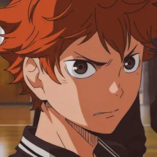 ๐ญ a04c6767 Hinata Shoyo Haikyuu!! anime, haikyuu, hinata, shoyo, volleyball, orange hair telegram sticker