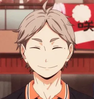 ๐ญ acbc0612 Sugawara Koushi Haikyuu!! anime, haikyuu, sugawara, koushi, character telegram sticker