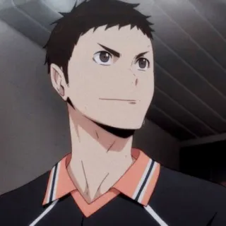 ๐ญ d2b4008b Daichi Sawamura Haikyuu!! anime, manga, haikyuu, daichi sawamura, character telegram sticker