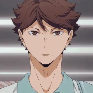๐ญ ea5a6f4d Oikawa Tooru Haikyuu!! anime, haikyuu, oikawa tooru, character, cartoon telegram sticker