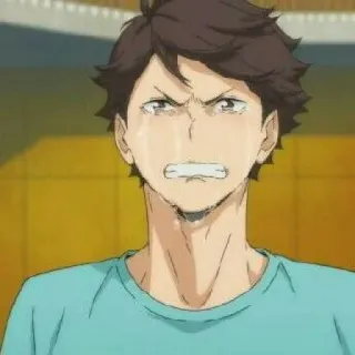 🏐 3bd722ff Tooru Oikawa Haikyuu!! Anime, Haikyuu, Oikawa, Tooru, weinen, emotional whatsapp sticker
