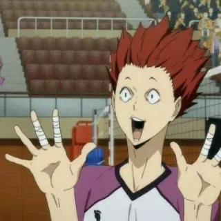 🏐 9c5df97f Satori Tendō Haikyuu!! Anime, Haikyuu, Satori Tendo, Volleyball, Tendou whatsapp sticker