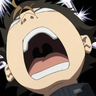 🏐 00c51f8d Anime, Grito, Expresión, Shock, Sorpresa, Dibujos animados telegram sticker