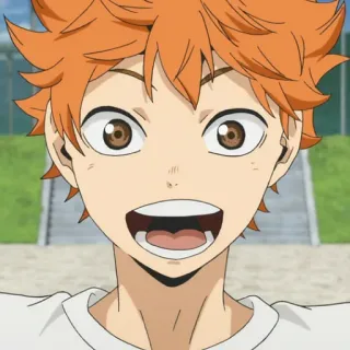 🏐 04aba9ab Hinata Shoyo Haikyuu!! Hinata, Shoyo, Haikyuu, Anime, Personaje, Sonrisa, Pelo Naranja telegram sticker