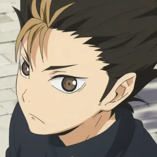 🏐 a33b40f4 Yu Nishinoya Haikyuu!! Anime, Haikyuu, Yu Nishinoya, Voleibol, Personaje, Dibujo animado telegram sticker