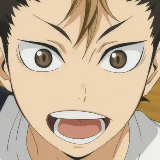 🏐 b82255bf Yu Nishinoya Haikyu!! Anime, Haikyuu, Yu Nishinoya, Nishinoya, Manga, Personaje, Deportes telegram sticker