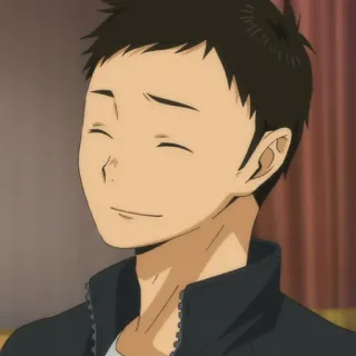 🏐 fe5937a2 Daichi Sawamura Haikyuu!! Anime, Haikyuu, Daichi Sawamura, Personaje, Sonrisa, Retrato telegram sticker