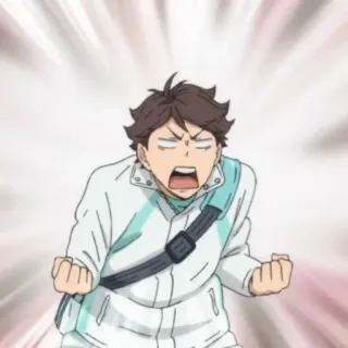 🤡 0392e31c Oikawa Haikyuu!! 动漫, 排球少年, 及川, 卡通 telegram sticker