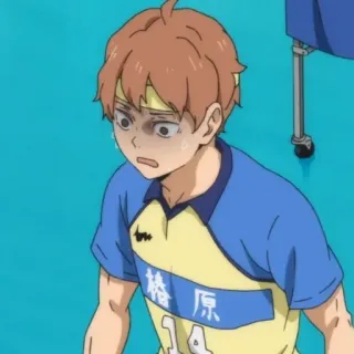 🤡 21ecc850 格原 动漫, 排球, 角色, 悲伤, 害怕 telegram sticker