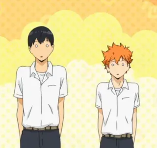 🤡 b4fd2476 Hinata Haikyuu!! 动漫, 漫画, 排球少年, 日向, 影山, 运动 telegram sticker