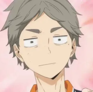 🤡 c899c3f4 Koushi Sugawara Haikyuu!! 动漫, 排球少年, 菅原, 菅原孝支, 角色 telegram sticker