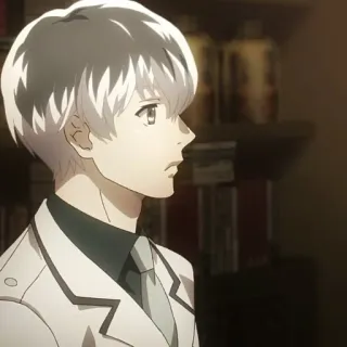 ☁️ a9d5957a Ken Kaneki Tokyo Ghoul Anime, Tokyo Ghoul, Ken Kaneki, Rambut Putih, Karakter telegram sticker