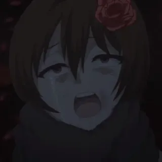 🎀 77314849 chorando, anime, triste, garota, emocional telegram sticker