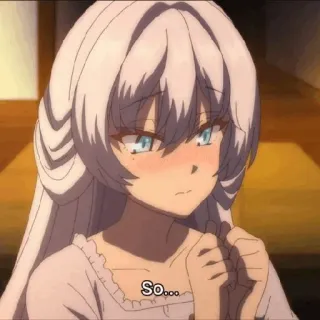 😳 8cefbb3d So.... Anime, Garota, Fofo, Ruborizar, Personagem telegram sticker