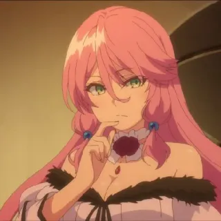 🤨 b3703c25 Anime, Mulher, Cabelo rosa, Fantasia telegram sticker