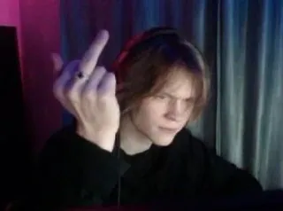 🖕 c54090b0 中指, 侮辱的なジェスチャー, 人, ティーンエイジャー telegram sticker