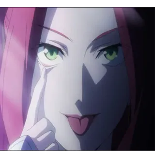 😜 6d915845 动漫, 角色, 面部表情, 坏笑, 舌头, 女性 telegram sticker